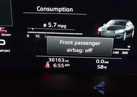 2021 Audi A5 Sportback Premium Plus 45 Tfsi Quattro S Tronic z USA, uszkodzony, nr VIN WAUFACF51MA034330